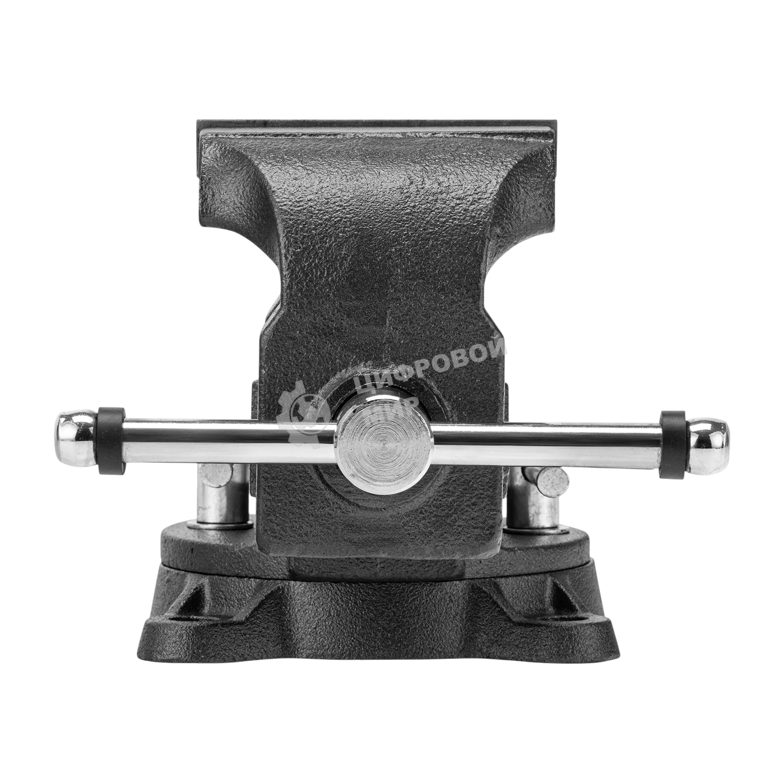 Тиски слесарные Denzel BVH-100 100 мм, поворотные, стальная направляющая, с наковальней