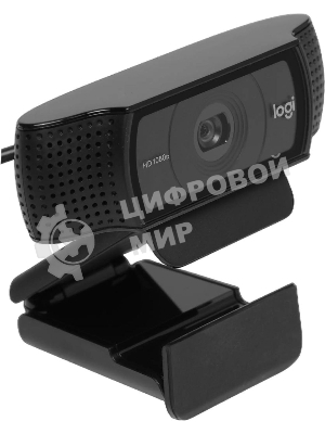 Веб-камера Logitech C920 1920x1080, 30 кадр/с, USB Type-A, микрофон (2 шт, шумоподавление), автоматическая фокусировка, автоосвещение, универсальное крепление