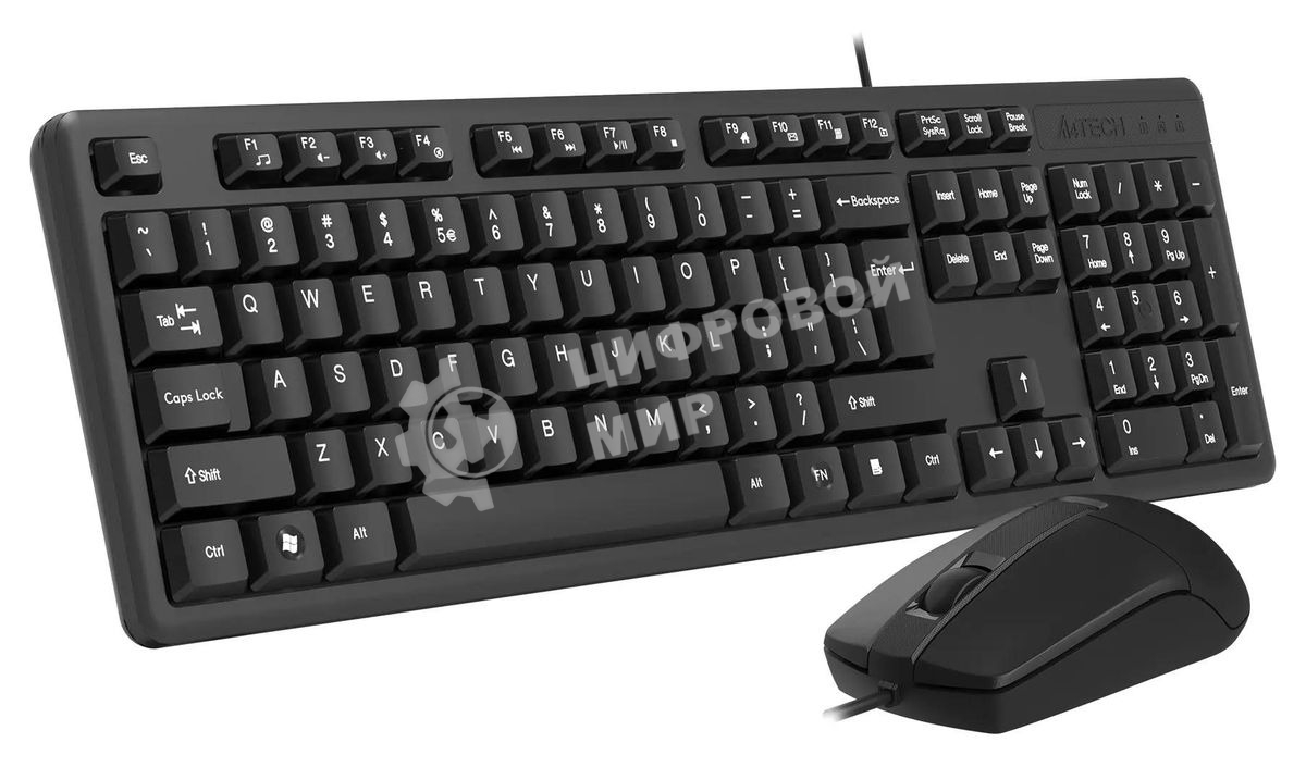 Комплект клавиатура + мышь A4Tech KK-3330S клав:черный мышь:черный USB
