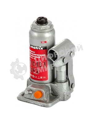 Домкрат гидравлический бутылочный Matrix, 2 т, h подъема 158–308 мм