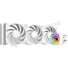 Система жидкостного охлаждения ID-Cooling FX360 LCD PE WHITE (Soc 1851/1700/1200/115X/AM5/AM4, 3x120мм fan, 2450rpm, 34.3 дБ, 350W, PWM 4-pin, Al+Cu) (FX360 LCD P