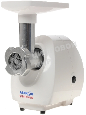 Мясорубка электрическая Аксион М25.02 белый, 1500 Вт, 1.7 кг/мин, защита от перегрузки, насадки - 7