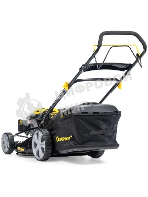 Газонокосилка Champion LM4627 (2,6кВт привод травосб.60л. шир.460мм 25-75мм 31,6кг 3в1)(Газонокосилка самоходная, Объем двигателя 139 см3, вес без травосборника 31,6 кг, Объем топливного бака 1,0 л, Мощность 2,6/3,5 кВт/л.с., объем травосборника 60 л, ширина среза 460 мм, высота среза 25-70 мм.)