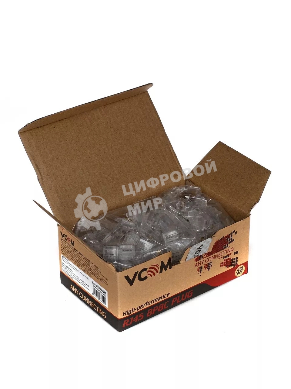 Коннекторы RJ-45 VCOM VNA2200-1/100 для UTP кабеля 5 кат. (100 шт.)