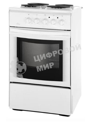 Плита электрическая Flama AE 1401 W белый, конфорок 4 шт, духовка 50 л, 50 см x 85 см x 60 см