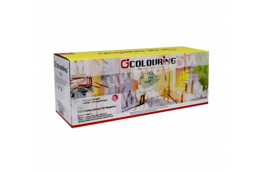 Картридж лазерный Colouring CG-CF213A (131A)/731 пурпурный (1800 копий) для HP LaserJet Pro 200 Color M251/276 Canon i-SENSYS LBP7110CW/LBP7100CN/MF8280CW/MF8250CN/MF8230CN/MF8210CN