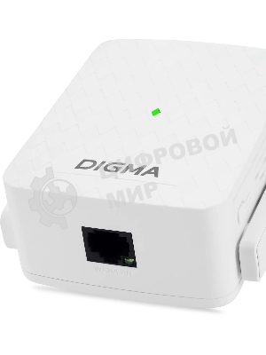 Повторитель беспроводного сигнала Digma D-WR310 (D-WR310V2) N300 Wi-Fi белый