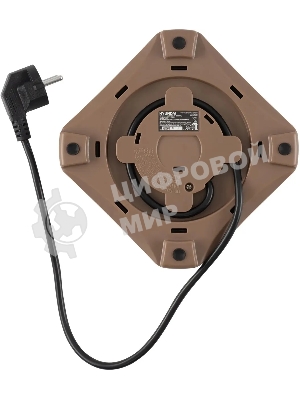 Чайник электрический Hyundai HYK-S2043 0,6 л, 1000 Вт, кремовый/коричневый