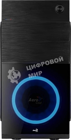 Компьютерный корпус Aerocool / Formula Cs-105 Blue (mATX, без БП, 1x USB3.0, 1x USB2.0, 1x 12cm blue LED front fan)