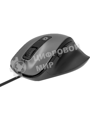 Мышь проводная Oklick 504M черный/серый, 3600 dpi, USB, кнопки - 6