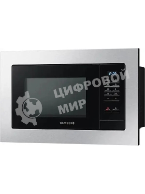 Микроволновая печь встраиваемая Samsung MS20A7013AT/BW нержавеющая сталь/черный, 20 л, 850 Вт, переключатели - кнопки
