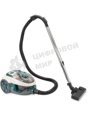 Пылесос Hyundai HYV-C3500 белый/бирюзовый, 380/2220 Вт, уборка сухая, пылесборник контейнер 2.5 л