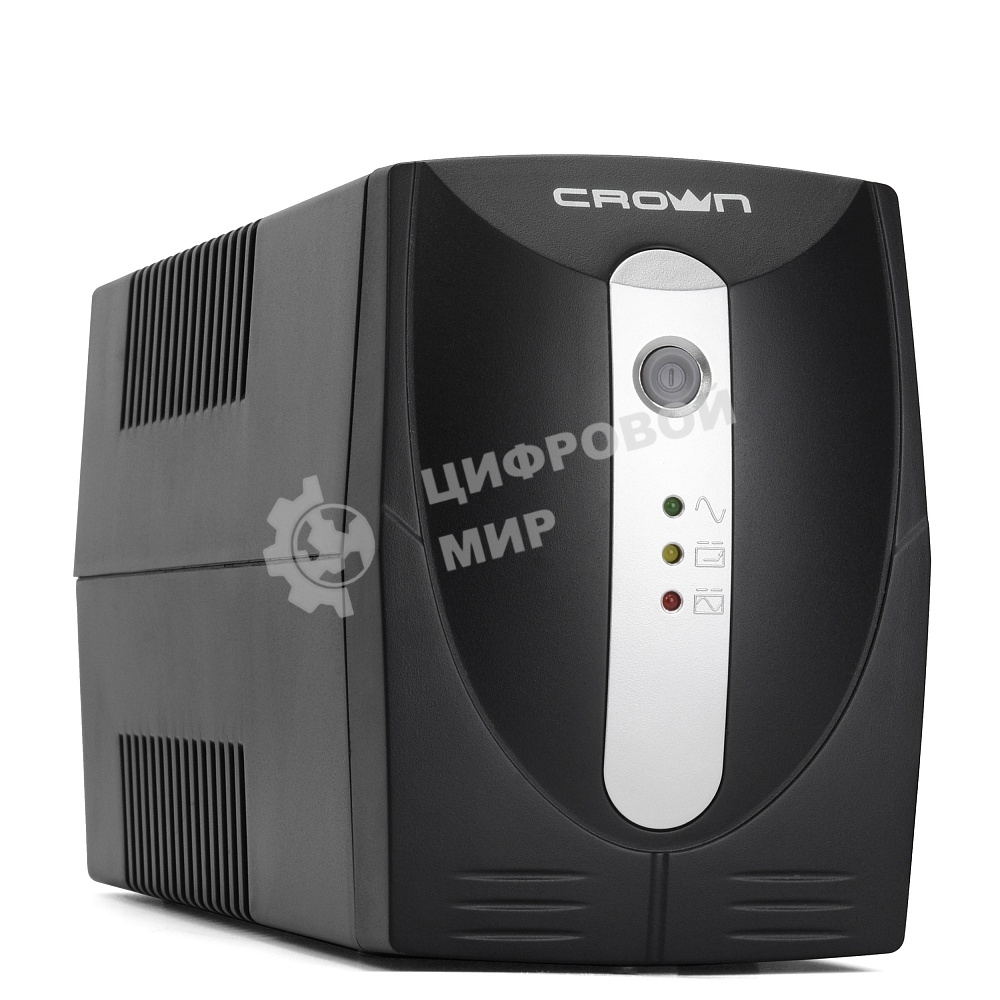 Источник бесперебойного питания Crown CMU-650X (650ВА/360 Вт; 2хEURO резервным питанием и фильтрацией; 12V/7AH х 1; пластик)