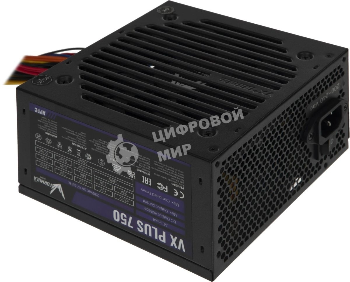 Блок питания Aerocool/Formula VX PLUS 750, 750Вт, 120мм, черный
