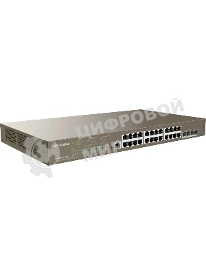 Коммутатор управляемый PoE IP-COM G5328XP-24-410W L3, 26 портов, 24x1 Гбит/с, SFP+ 4x10 Гбит/с