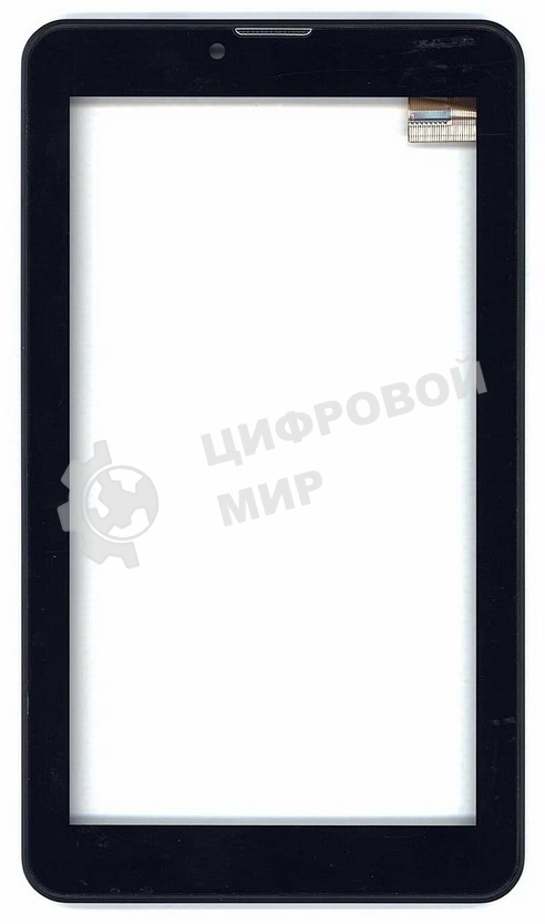 Сенсорное стекло (тачскрин) для Irbis TZ717, черное с рамкой