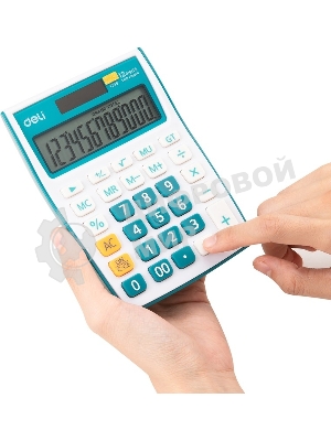 Калькулятор настольный Deli E1238/BLUE синий 12-разр.