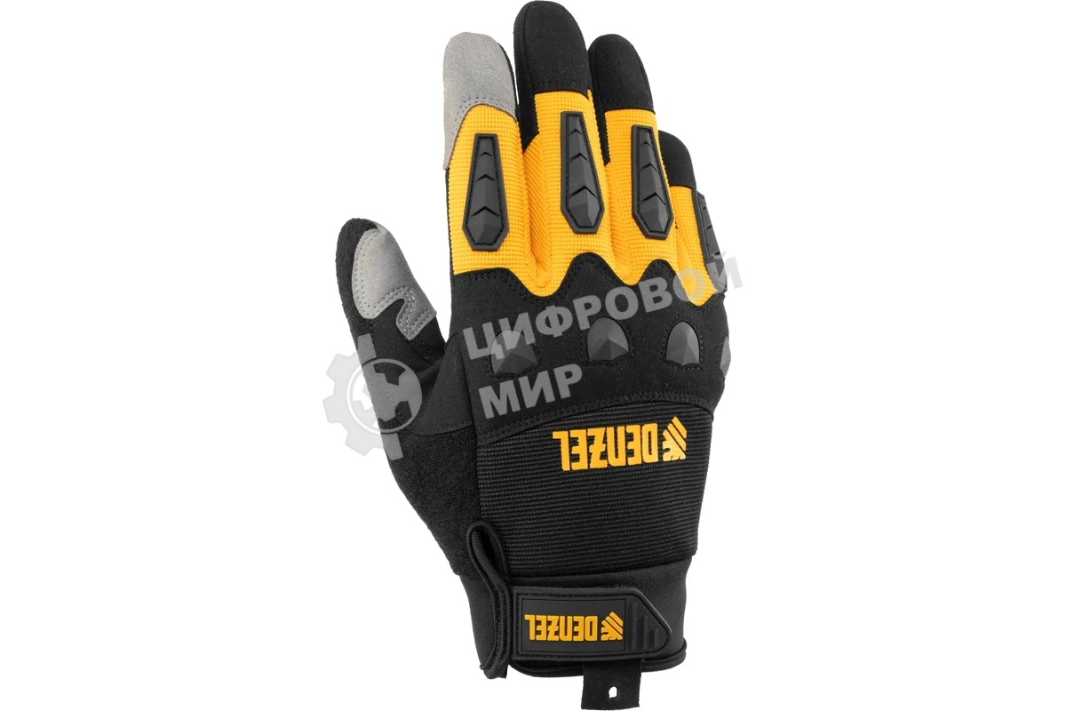 Перчатки универсальные Denzel 68003 усиленные, с защитными накладками, размер 10