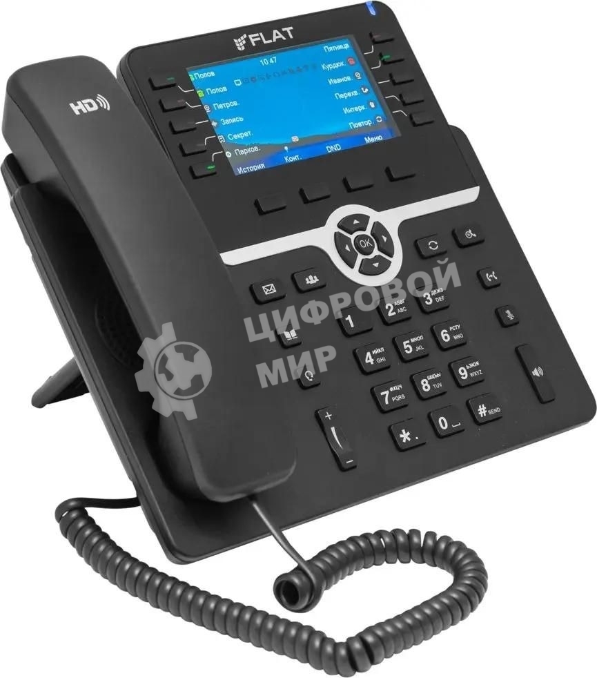 Телефон IP Флат Flat-Phone-B10/RU черный