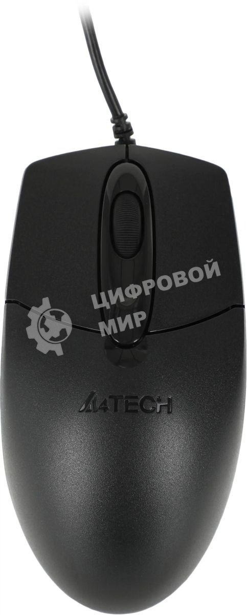 Мышь проводная A4Tech OP-720 черный, 1200 dpi, USB, кнопки - 3