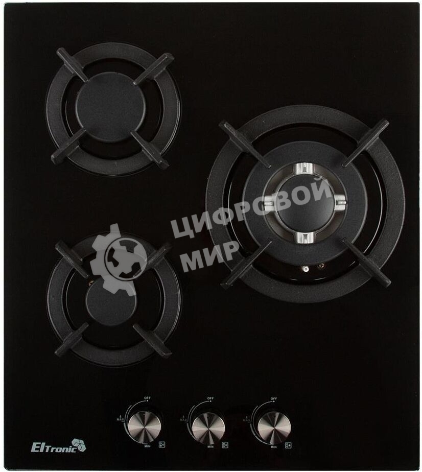 Газовая варочная панель ELTRONIC (33-10) 3 конфорки , черный