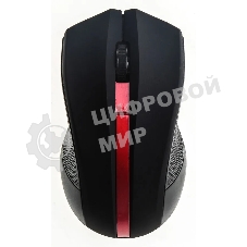 Мышь беспроводная Oklick 615MW черный/красный, 1000 dpi, радиоканал, USB, кнопки - 3