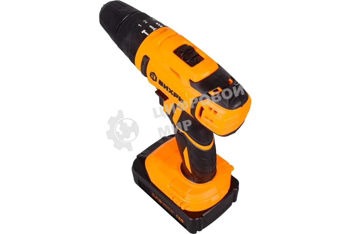 Дрель-шуруповерт аккумуляторная Вихрь ДА-18Л-2кУ 72/14/17, Аккумуляторная, 18В, Ударная