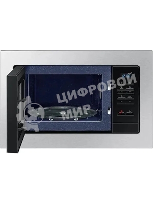 Микроволновая печь встраиваемая Samsung MS20A7013AT/BW нержавеющая сталь/черный, 20 л, 850 Вт, переключатели - кнопки