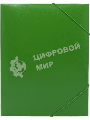 Папка на резинке Silwerhof Eco A4, пластик, корешок 15мм, 0.5мм, зеленый