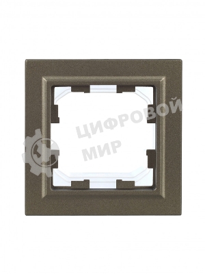 Рамка 1-местная IEK BRITE РУ-1-БрШ-44 IP44 шампань