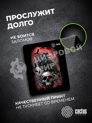 Коврик для мыши Cactus Raven 250x200x3мм (CS-MP-D14S)
