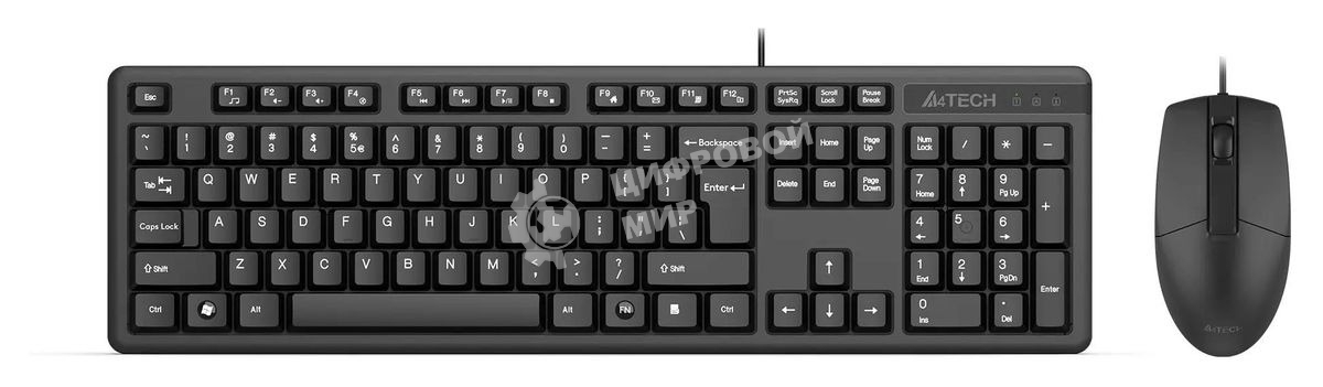Комплект клавиатура + мышь A4Tech KK-3330S клав:черный мышь:черный USB