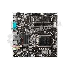 Материнская плата MSI H510TI-S09, LGA 1200, Intel H510, 2xSO-DIMM DDR4, 2xSATA, 1xM.2, 1xHDMI, 1x1Gb LAN, 4xUSB-A 3.2 Gen 1, 2x3.5мм, 5.1, Mini-ITX