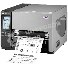 Принтер этикеток термотрансферный TSC TTP-286MT 203 dpi, 152 мм/сек, USB, Ethernet, USB-Host, RS-232, Centronics, черный/серый