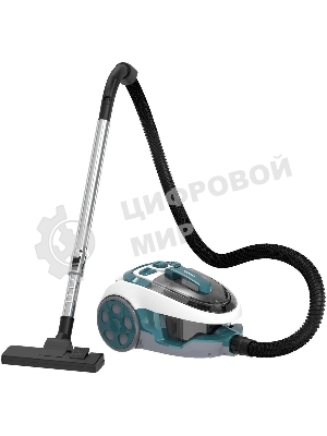 Пылесос Hyundai HYV-C3500 белый/бирюзовый, 380/2220 Вт, уборка сухая, пылесборник контейнер 2.5 л
