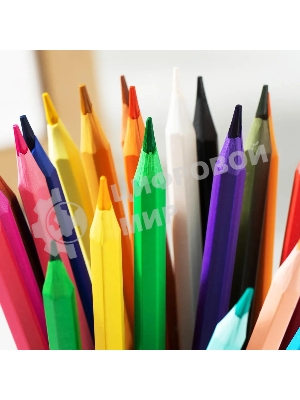 Карандаши цветные Deli EC126-12 Super Wings, шестигранный профиль, пластик коробка с европодвесом (12шт)