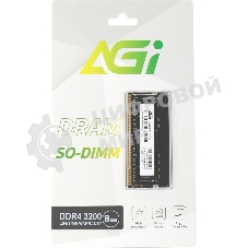 Оперативная память AGI Premier, DDR4, 8GB (1x8GB), 3200 MHz, CL22, без радиатора, SO-DIMM
