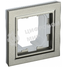 Рамка 1-местная IEK BRITE РУ-1-БрШ-44 IP44 шампань