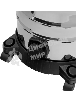 Строительный пылесос Denzel RVC30 серебристый, 1400 Вт, уборка сухая/сбор воды/выдув, пылесборник мешок, 30 л