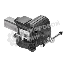 Тиски слесарные Denzel BVH-100 100 мм, поворотные, стальная направляющая, с наковальней