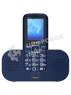 Мобильный телефон Maxvi RT-04 + док-станция, синий