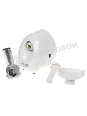 Мясорубка электрическая Аксион М25.02 белый, 1500 Вт, 1.7 кг/мин, защита от перегрузки, насадки - 7