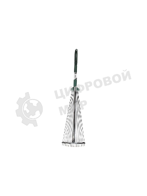 Грабли веерные RACO регулир. с ручк. 0,79-1,24 м, 15 кругл. зубц., гальв. покр., 175-550мм 4231-53/744