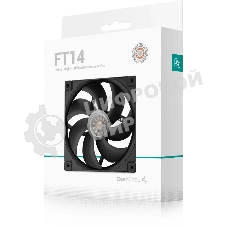 Вентилятор для корпуса DEEPCOOL FT14 черный, 140 мм, 1650 об/мин, 25.1 дБ, 4 pin