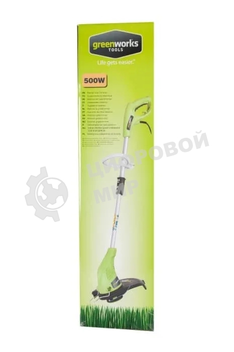 Триммер электрический GREENWORKS GST5033 21217 нижний двигатель 500Вт леска 1.6мм 33см
