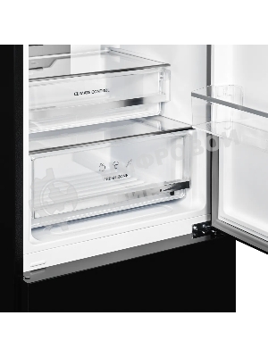 Холодильник Kuppersberg RFCN 2013 BG черное стекло двухкамерный 240/95л морозилка снизу, No Frost