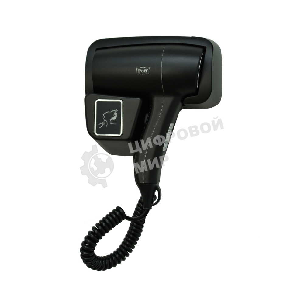 Фен для волос настенный Puff 1201Bl, черный
