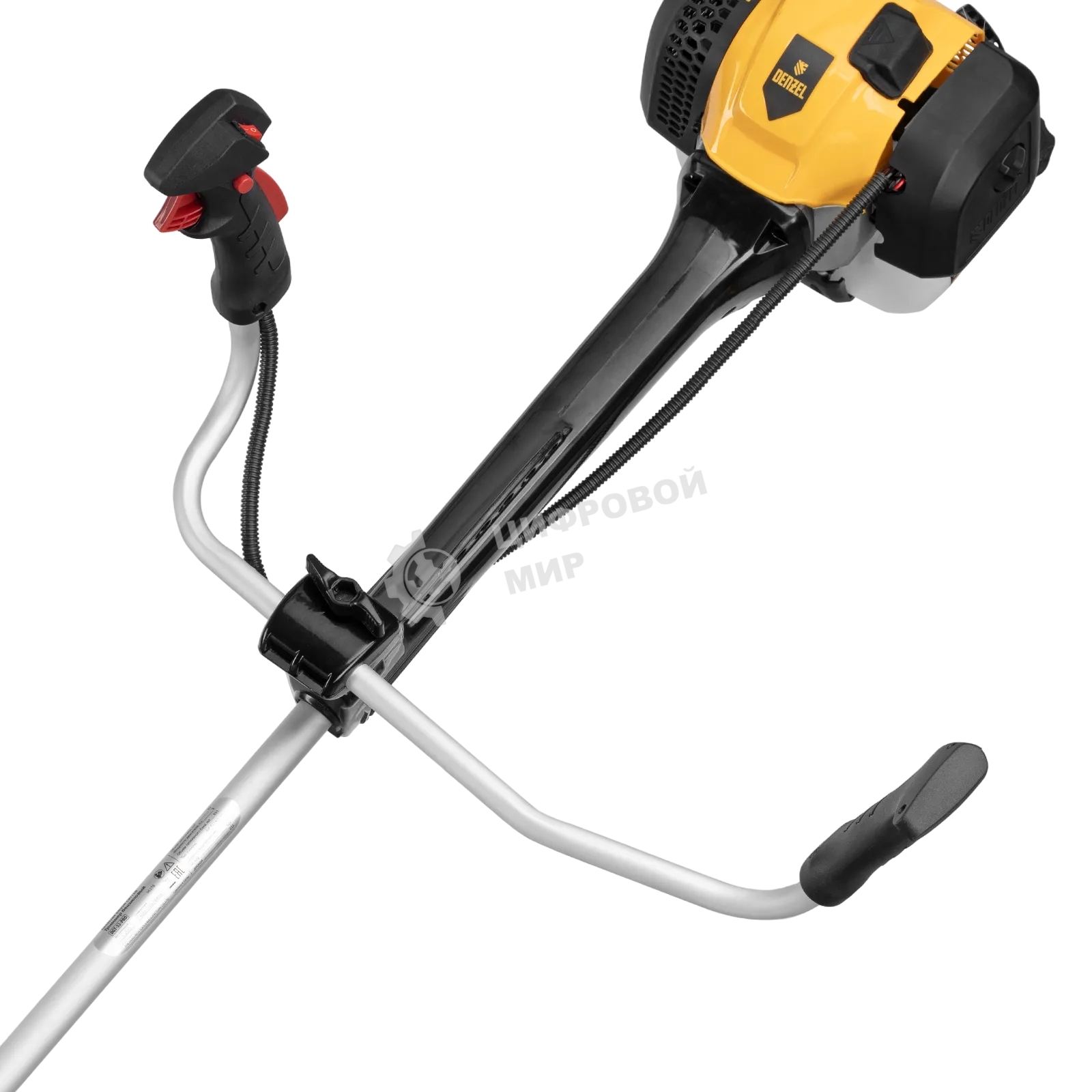 Триммер бензиновый Denzel DGT-52-PRO, анти-вибро, 52 см3, неразъем, состоит из 2 частей
