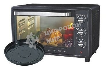 Мини-печь Sakura SA-7001BP 35л, духовка 1600 Вт,, механ.управление, 3 режима работы духовки (верх, низ, верх+низ), таймер на 60 минут, регулировка температуры духовки, комплектация - металлическая решетка, противень, круглая форма для выпечки (230х50 мм), ухват. : черный.