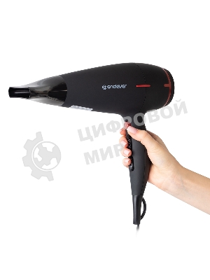 Фен Endever Aurora-472 черный, 2400 Вт, ионизация